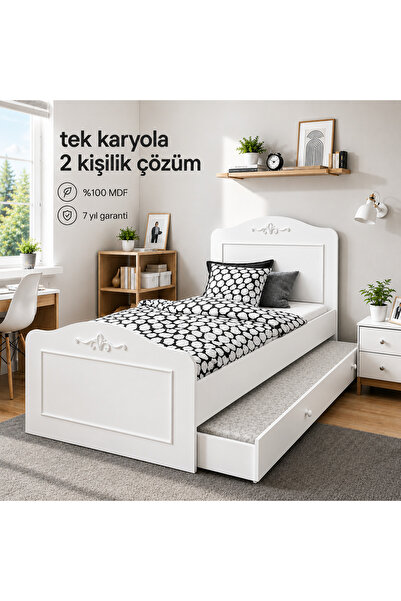 VENATTO Romantic Yavrulu Karyola(100X200)%100mdf