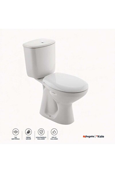 KALE Ida Alttan Çıkışlı Duvara Sıfır Klozet + Klozet Kapağı + Rezervuar