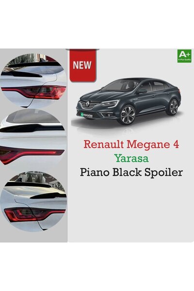 beyaztuning Renault Megane 4 Sedan Yarasa Piano Black Spoiler