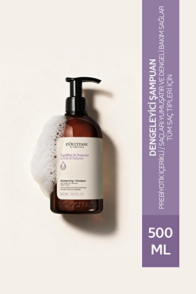 L'Occitane Dengeleyici Şampuan, Tüm Saç Tipleri için, Prebiyotik, 500 ml