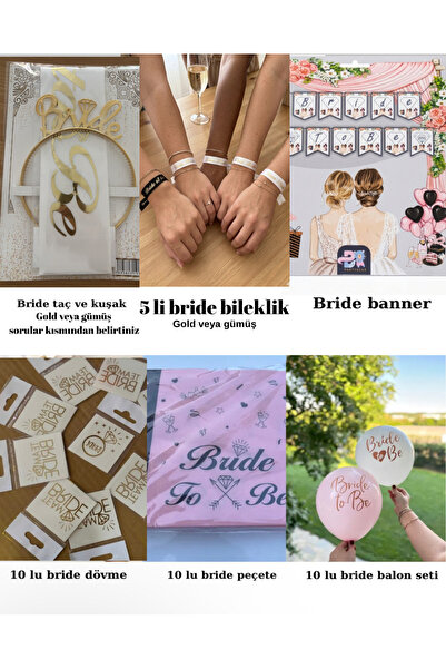 Anatolia 49 Parça lüx gümüş bekarlığa veda paketi bride, bride to be