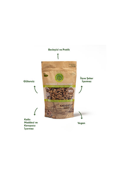 GLUTENSİZ FABRİKA Antep Fıstıklı ve Çikolatalı Yulaf & Karabuğday Granola 300 Gram