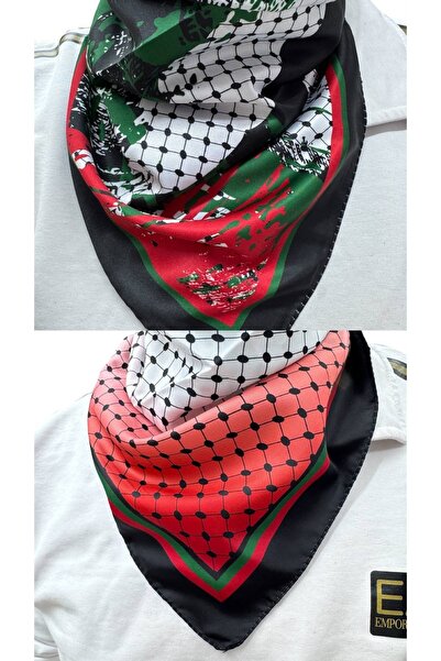 ALDAIYR 2 قطعة وشاح بتصميم فلسطيني 50×50 مناسب للجنسين للاستخدام اليومي، شال ...