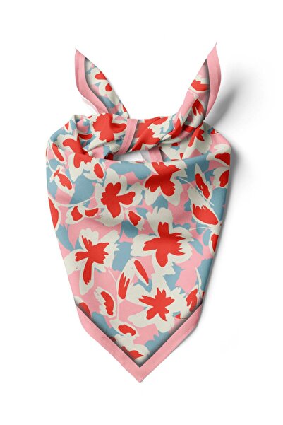 Modabutik Violla Çiçek Desenli Bandana