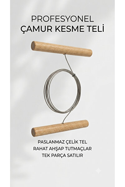O&S Oyun ve Sanat Eğlen-Üret Seramik Hamuru Kesme telii, Kil Çamuru Kesme ipi...