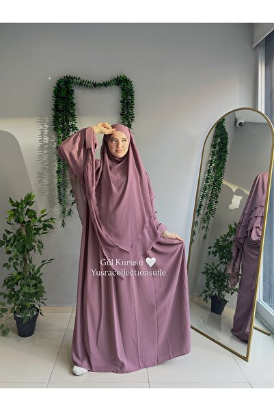 Yüsra Collection Liza Dress and Long Sufle 2-Piece Set