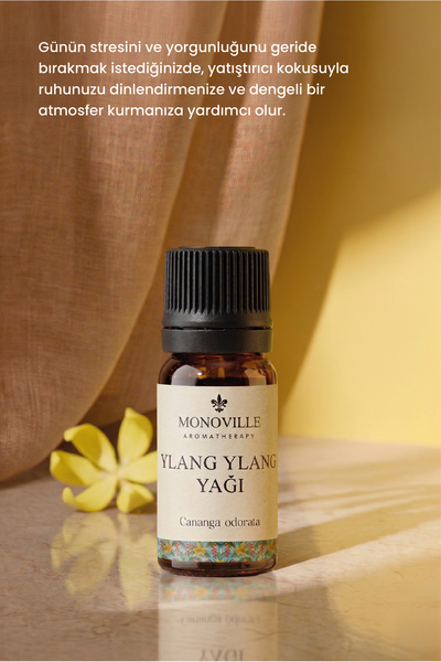 Monoville Ylang Ylang Uçucu Yağı 10 ml Saf ve Doğal (Ylang Ylang Essential Oil)