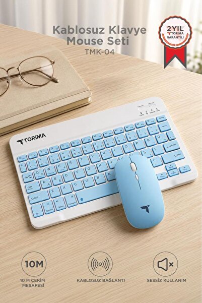 Torima Kablosuz Klavye Mouse Seti TMK04 Mavi