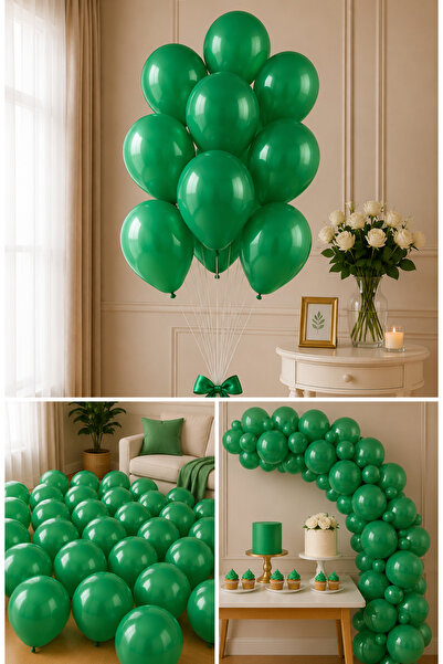 Parti dolabı Soldier, Engagement, Emerald Green Dark Color Balloon 10 Pieces