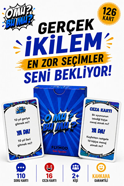 O mu ya da Bu mu Eğlenceli Grup Arkadaş Aile Yetişkin Ceza Kutu Oyunu Parti W...