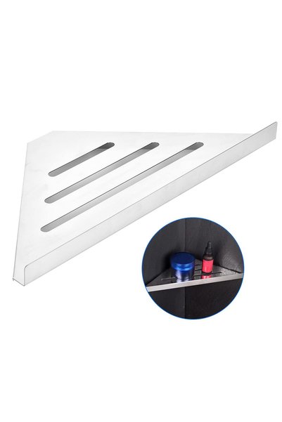 Güneş Krom Dekorasyon Gkd 2 Pieces Triangular Stainless Steel Bathroom Corner Shelf, Shampoo Holder Soap Dish Set for Shower Cabin Corner