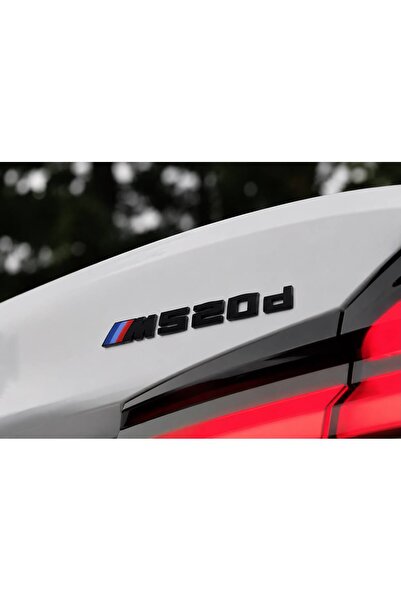idealaksesuar حروف مطبوعة على صندوق السيارة Bmw M520d باللون الأسود - حروف مط...