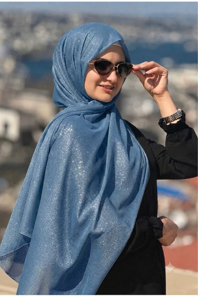 ALDAIYR Silvery Chiffon Shawl
