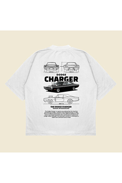 Tarzsokak Dodge Charger Štampano Oversize kroj Unisex Pamuk paket, prozračna ...