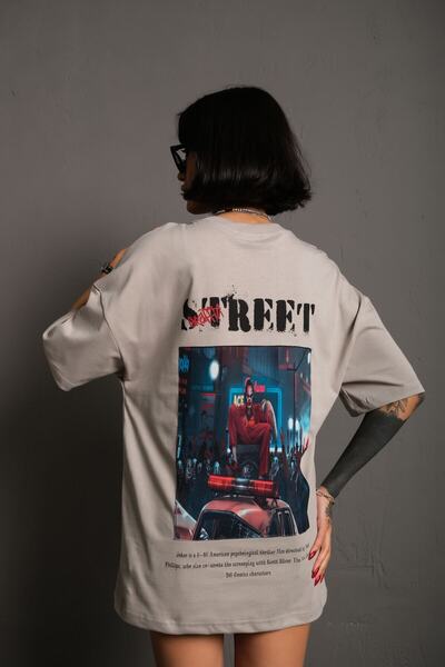 Adrift KOD: IZEI - Unisex Joker Street Štampano Pamuk lu T-shirt P--1017