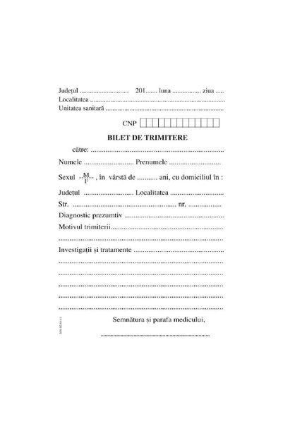 DanyCris Bilet de trimitere A6 ( Dany Cris )