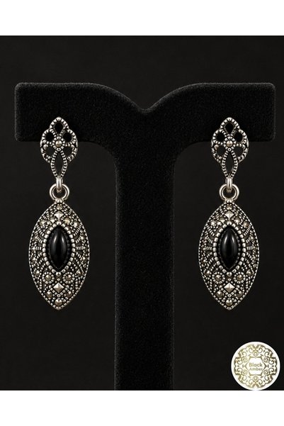 oltutasi.com.tr Oltu Tasli Gümüş Küpe otk00010