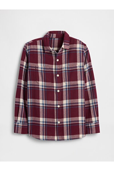GAP Erkek Çocuk Kırmızı Flannel Gömlek