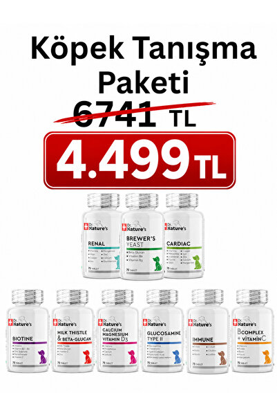 Dr. Nature's Yetişkin Köpek Tablet Tanışma Paketi – 9'lu Tablet Destek Seti