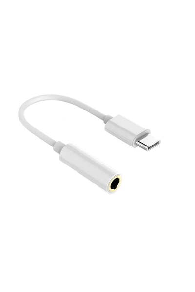 Platinet Adaptor audio USB-C la 3,5 mm, alb