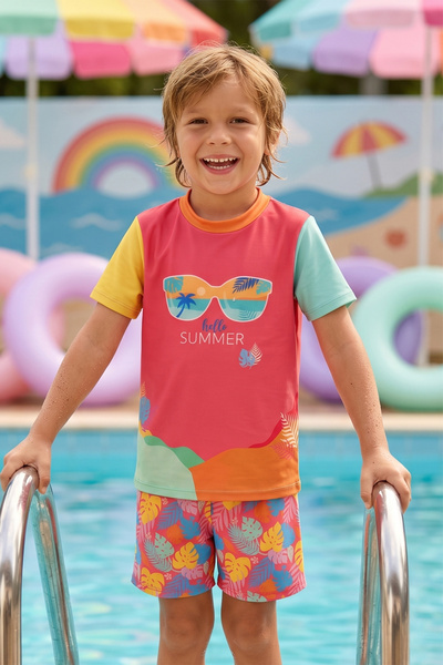 NEOPY Luba Short Sleeve Short Child Swimwear 5237