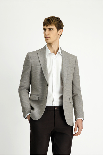 Kiğılı 4 Drop Relaxed Fit Comfortable Cut Classic Plaid Jacket