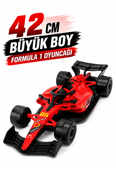 FunkyCraft Büyük Boy Formula Yarış Arabası 42 cm Plastik Oyuncak Araba