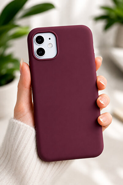 Go Aksesuar Iphone 11 Uyumlu Içi Kadife Leke Tutmaz Sıvı Silikon Lansman Kılıf