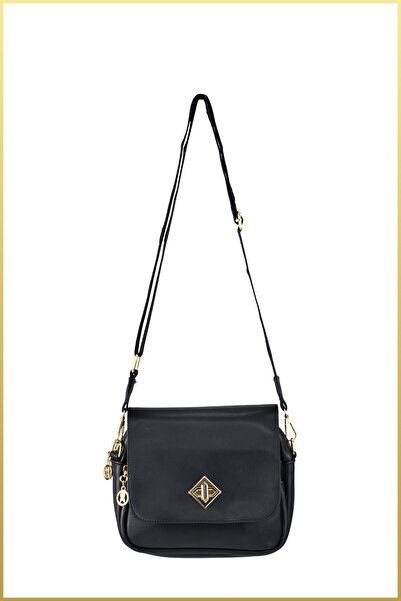 birizmoda Women's Multi-Compartment Bag with Flap - Black