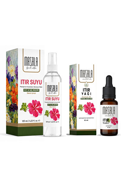 Masala Itır Hidrolat & Uçucu Yağ Seti – 125 ml Itır Suyu & 10 ml Itır Yağı | ...