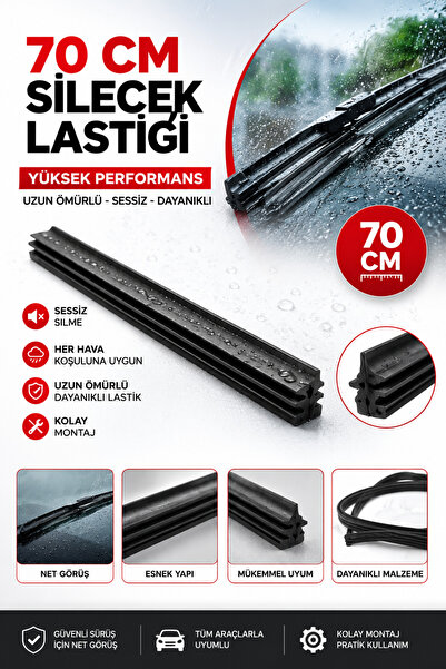 cabbaroğlu ticaret Her Sileceğe Uygun Oto Cam Silecek Lastiği 70 Cm(700mm) 1 ...