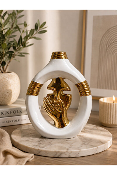 Home Modern Porcelain Decorative Vase with Face Figure