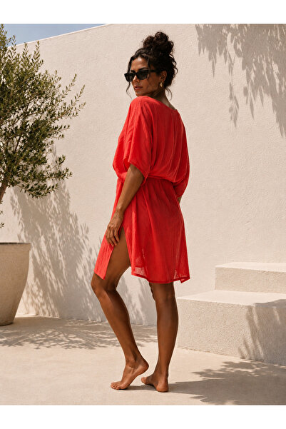KRAFTELLA Bohemian Pareo Tunic - Kraş Pareo Tunic – Pomegranate Flower Kaftan...