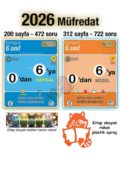 Tonguç Yayınları 6. Sınıf 0'dan 6'ya Konu Anlatımlı Soru Bankası Seti 2027