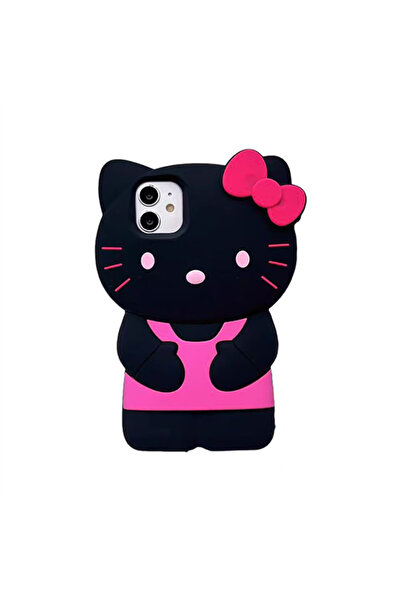 Choice iPhone 12 GJKrx-KT-Blac Sanrio Hello Kitty 3D Cartoon Bow Phone Case F...