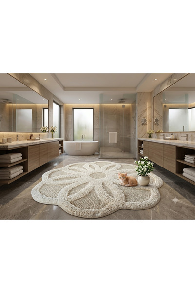 HOMEMOME Round Daisy Mat 120 cm X 120 cm