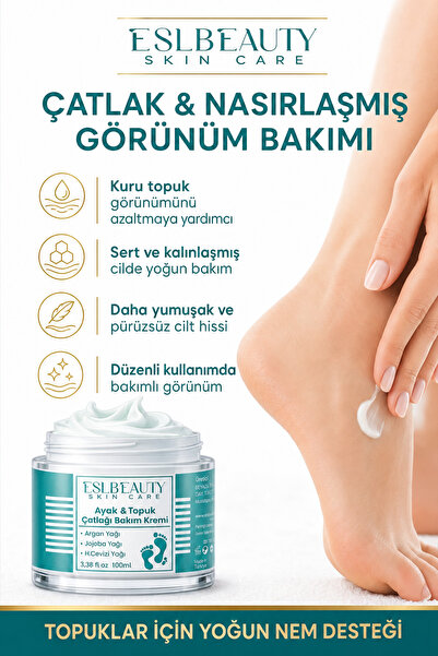 esl beauty Ayak ve Topuk Çatlak Kremi 100 ml | Yoğun Nem, Koku Karşıtı, Ton E...