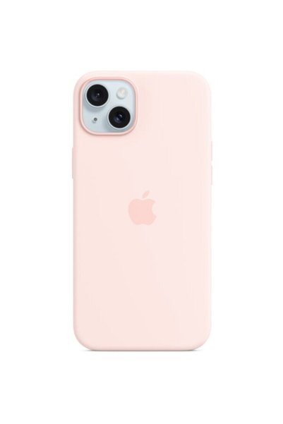 Apple Husă de silicon cu MagSafe pentru iPhone 15 Plus, Roz deschis