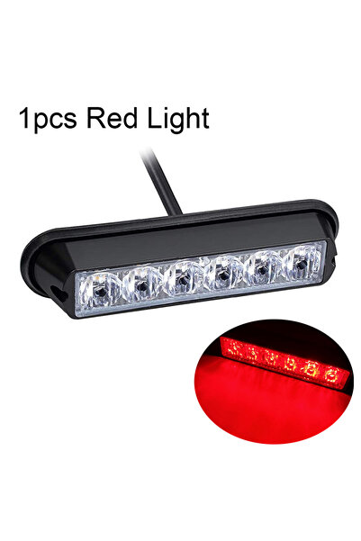 Choice 1pcs Red Light 6 LED Emergency Strobe Lights Amber Vehicle Surface Mou...