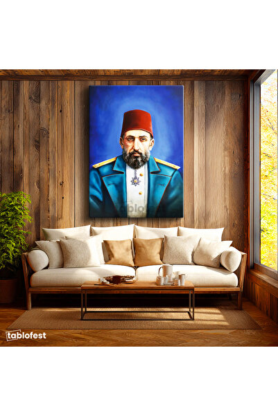 Tablofest Osmanlı Padişahları - Sultan II. Abdülhamid Portresi Kanvas Tablo