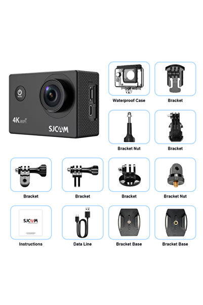 Choice1 كاميرا الحركة SJCAM SJ4000 Air القياسية مع فيديو بدقة 4K، ومقاومة للم...