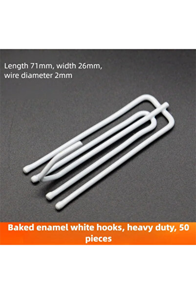 Choice3 50 pcs White 30Pcs Premium Steel Curtain Hooks White Window Rings Dur...