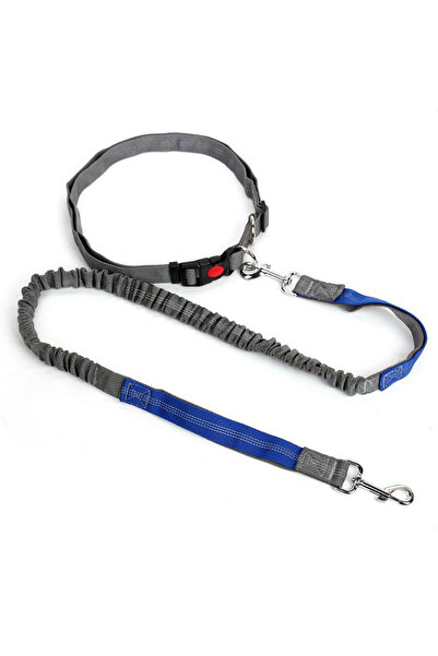 Choice7 Grey blue Hand Free Dog Leash Adjustable Dog Leash Waist Belt Chest S...