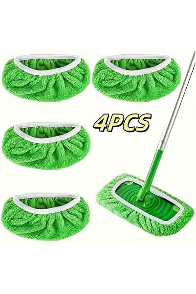 Choice1 4 Packs Green 4 Reusable Mop Pads with High Water Absorption and Ultr...