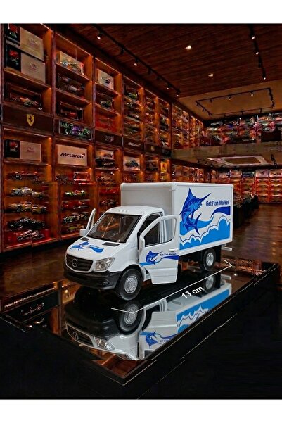 OYUNCAKSAHİLİ Mercedes Benz Sprinter Balık Market Kamyonu 13cm Koleksiyon Orj...