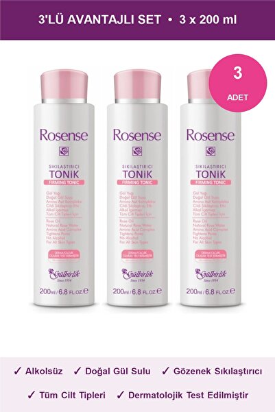 Rosense Sıkılaştırıcı Tonik 200 ml 3 Adet