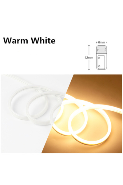 Choice29 شريط إضاءة نيون LED بطول متر واحد، 12 فولت تيار مستمر، أبيض دافئ، 5 ...