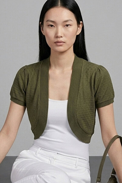 Şiir Samui Women's - Khaki Color Shoulder Gather Detailed Soft Combed Cotton ...