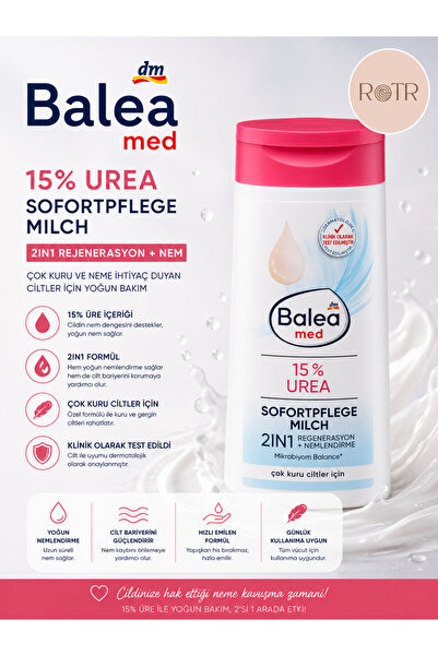 BALEA Med 2’si 1 Arada %15 Üreli Vücut Losyonu 250 ml Nemlendirici Bakım