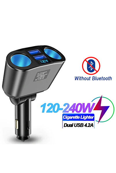 Choice4 شاحن سيارة USB مزدوج بدون بلوتوث، مقسم مقبس ولاعة السيارة، شحن سريع P...